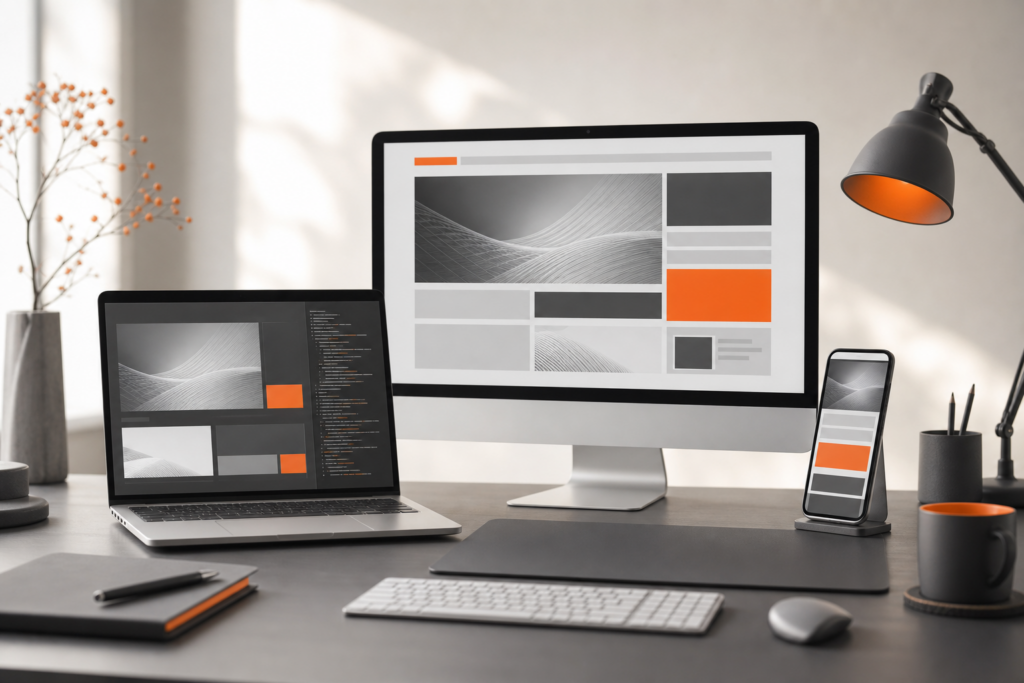 Arbeitsplatz für WordPress, Webdesign und Website-Pflege